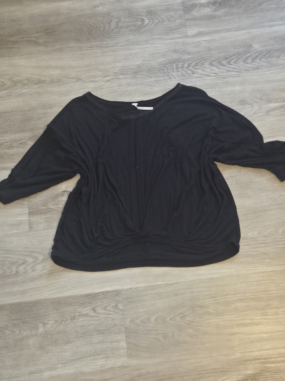 Free People Solid Keepin On Black Blouse Top Shirt Women's Size Xs - Picture 2 of 6